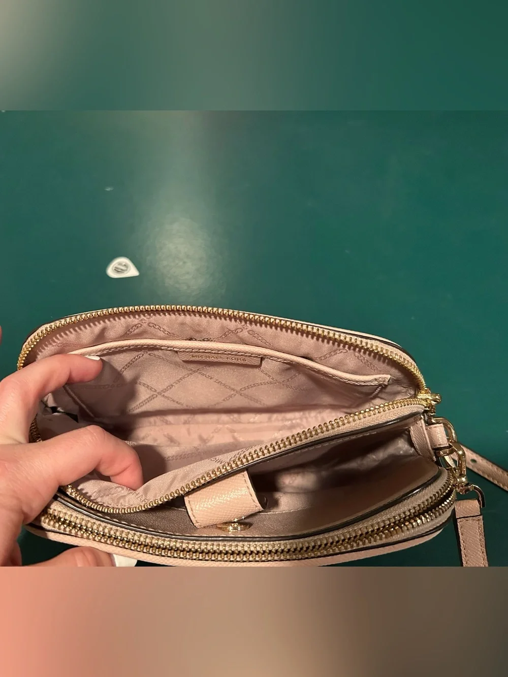 Michael Kors Pale Pink Leather Crossbody Bag